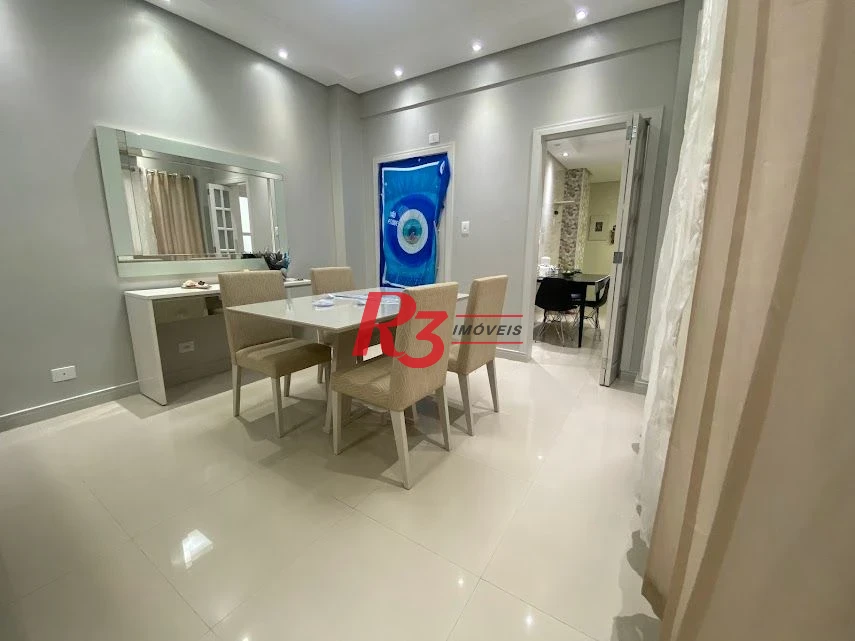 R3 REAL ESTATE VENDE! Apartamento Vista Mar  com 3 dormitórios à venda, 173 m² por R$ 1.050.000 - Gonzaga - Santos/SP