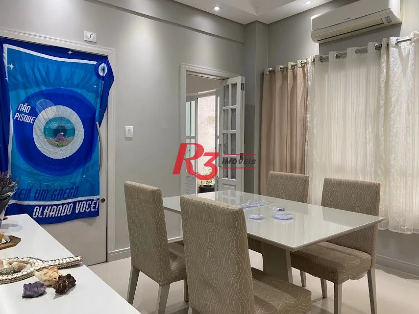 R3 REAL ESTATE VENDE! Apartamento Vista Mar  com 3 dormitórios à venda, 173 m² por R$ 1.050.000 - Gonzaga - Santos/SP