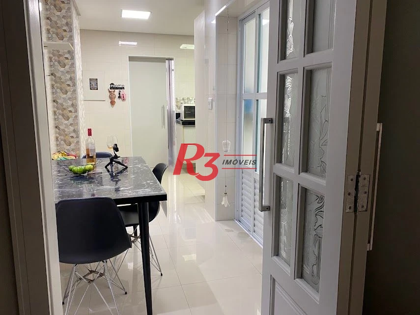 R3 REAL ESTATE VENDE! Apartamento Vista Mar  com 3 dormitórios à venda, 173 m² por R$ 1.050.000 - Gonzaga - Santos/SP