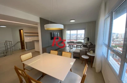 Apartamento Duplex com 3 dormitórios, 163 m² - venda por R$ 2.000.000,00 ou aluguel por R$ 15.001,00/mês - Boqueirão - Santos/SP