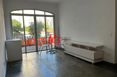 Apartamento com 1 dormitório para alugar, 60 m² por R$ 3.700,02/mês - Boqueirão - Santos/SP