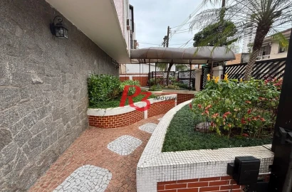 Apartamento com 3 dormitórios para alugar, 129 m² por R$ 5.500,00/mês - Gonzaga - Santos/SP