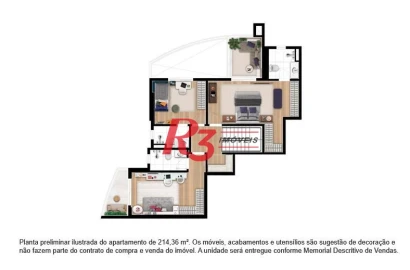 Cobertura com 3 suítes à venda, 214 m² por R$ 4.290.000 - Ponta da Praia - Santos/SP