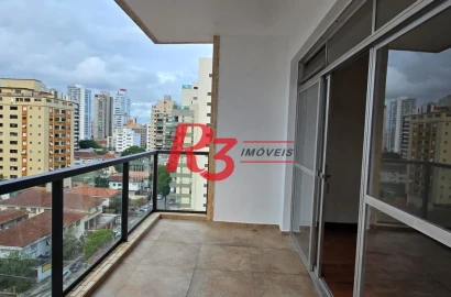 Apartamento com 3 quartos à venda, 165 m² por R$ 990.000 - Gonzaga - Santos/SP