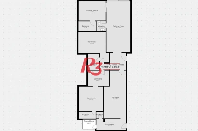 Apartamento com 3 dormitórios à venda, 238 m² por R$ 1.184.293,51 - Boqueirão - Santos/SP