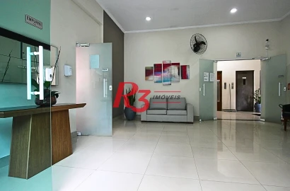 Kitnet com 1 dormitório, 28 m² - venda por R$ 300.000,00 ou aluguel por R$ 3.000,00/mês - Boqueirão - Santos/SP