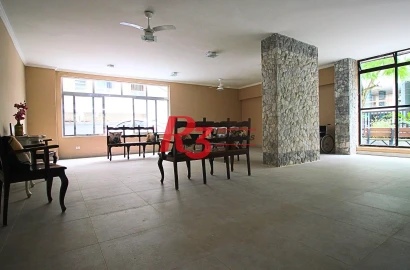 Studio com 1 dormitório para alugar, 38 m² por R$ 3.000,00/mês - Boqueirão - Santos/SP