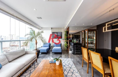 Apartamento com 3 dormitórios à venda, 167 m² por R$ 2.800.000,00 - Boqueirão - Santos/SP