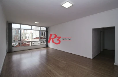 Apartamento com 3 dormitórios para alugar, 168 m² por R$ 6.300,00/mês - Boqueirão - Santos/SP