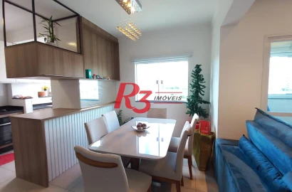 Apartamento com 2 dormitórios à venda, 68 m² por R$ 620.000,00 - Campo Grande - Santos/SP