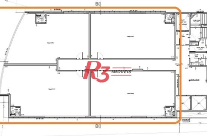 Andar Corporativo para alugar, 492 m² por R$ 38.431,26/mês - Vila Matias - Santos/SP
