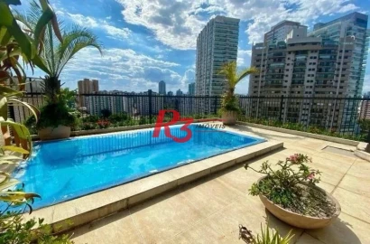 Cobertura com 5 dormitórios à venda, 336 m² por R$ 3.300.000,00 - Ponta da Praia - Santos/SP