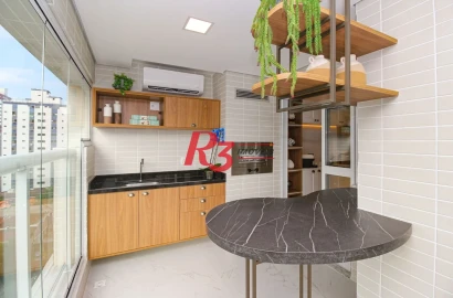 Apartamento com 3 dormitórios à venda, 101 m² por R$ 2.150.000,00 - Gonzaga - Santos/SP