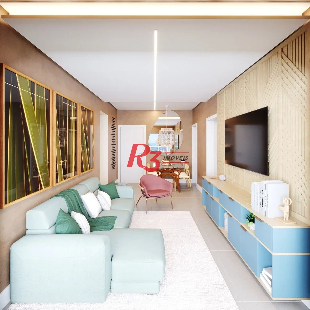 Apartamento com 2 dormitórios à venda, 97 m² por R$ 1.365.437,13 - Embaré - Santos/SP