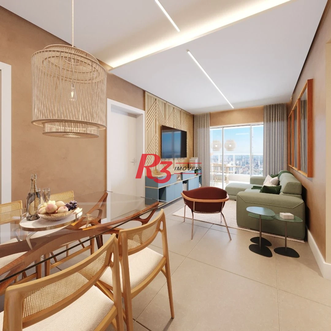 Apartamento com 2 dormitórios à venda, 97 m² por R$ 1.365.437,13 - Embaré - Santos/SP