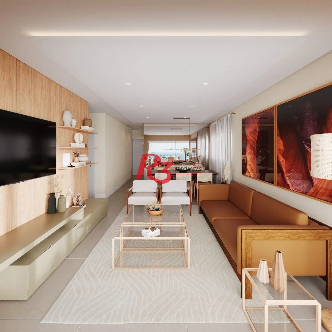 Apartamento com 3 dormitórios à venda, 158 m² por R$ 2.238.363,50 - Embaré - Santos/SP