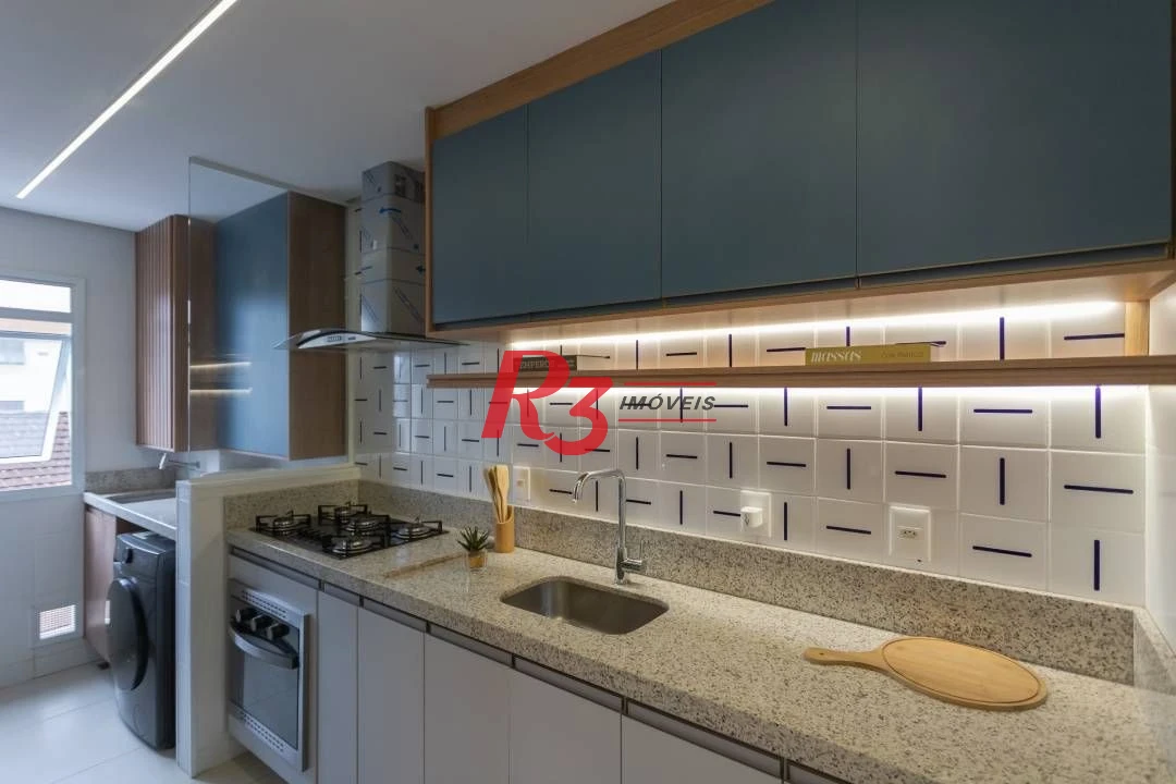 Apartamento com 2 dormitórios à venda, 88 m² por R$ 1.260.000,00 - Boqueirão - Santos/SP