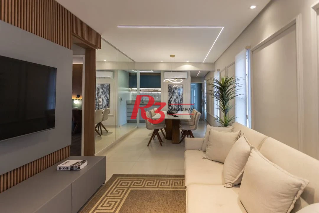 Apartamento com 2 dormitórios à venda, 88 m² por R$ 1.260.000,00 - Boqueirão - Santos/SP
