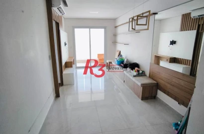 Apartamento com 2 dormitórios, 65 m² - venda por R$ 950.000,00 ou aluguel por R$ 6.000,00/mês - Campo Grande - Santos/SP