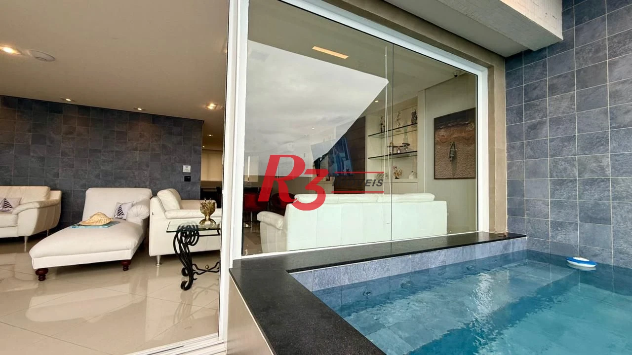 Cobertura com 4 dormitórios à venda, 255 m² por R$ 3.180.000,00 - Balneário Mar Casado - Guarujá/SP
