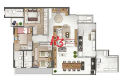 Apartamento à venda, 126 m² por R$ 2.109.000,00 - Ponta da Praia - Santos/SP