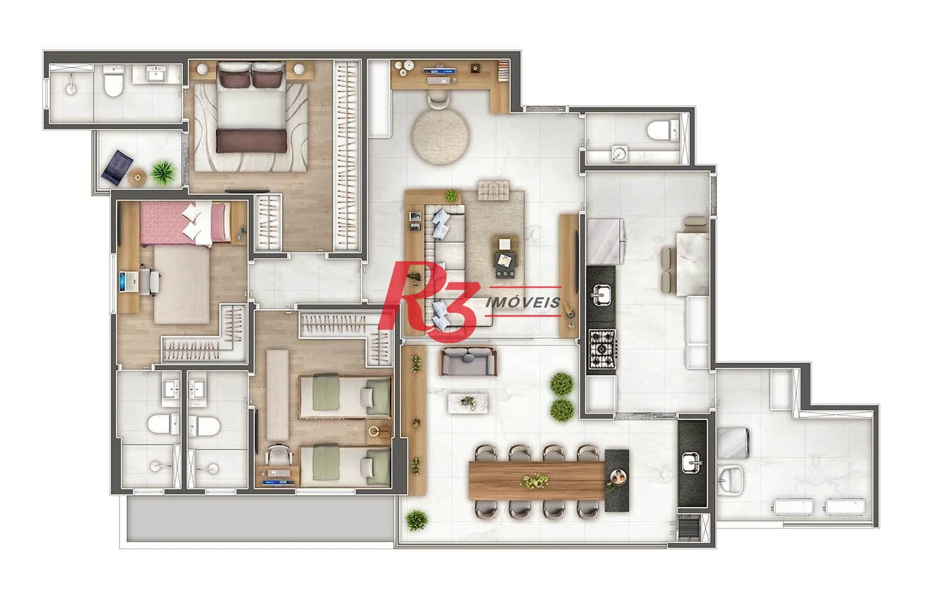 Apartamento à venda, 126 m² por R$ 2.109.000,00 - Ponta da Praia - Santos/SP