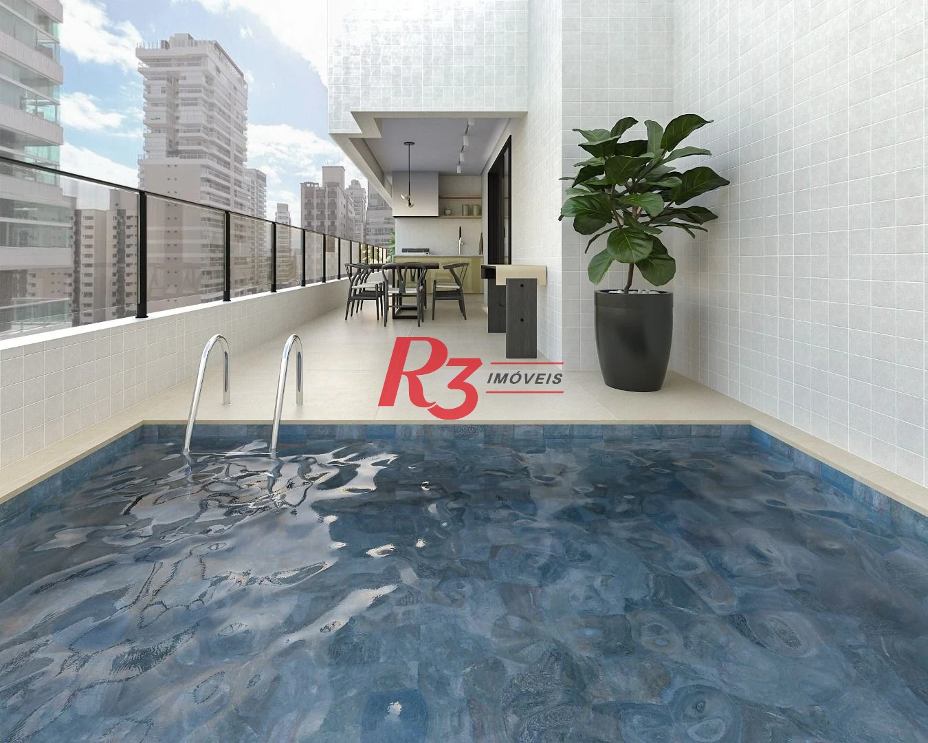 Apartamento Garden à venda, 135 m² por R$ 1.759.217,34 - Boqueirão - Santos/SP