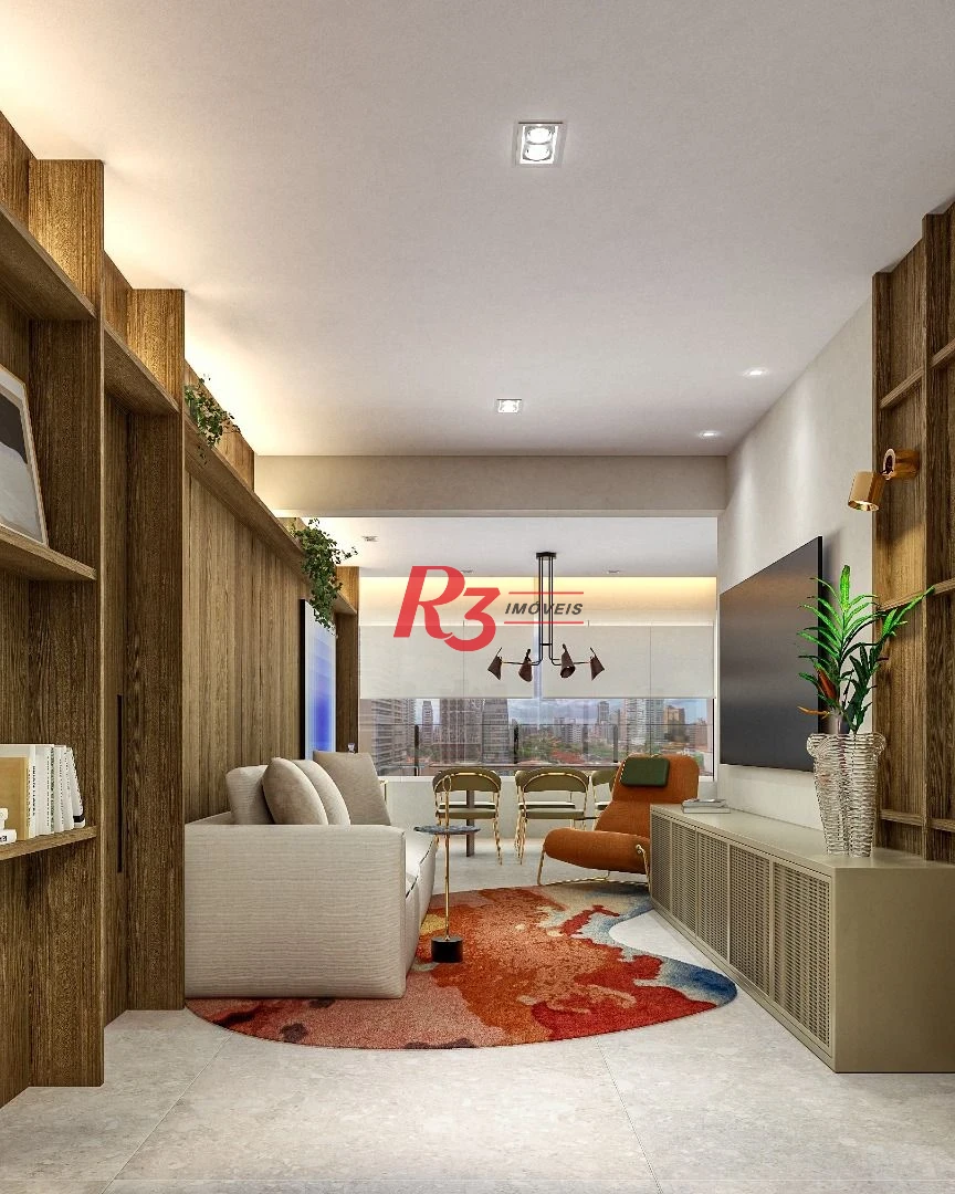 Apartamento com 2 dormitórios à venda, 106 m² por R$ 1.431.659,41 - Boqueirão - Santos/SP