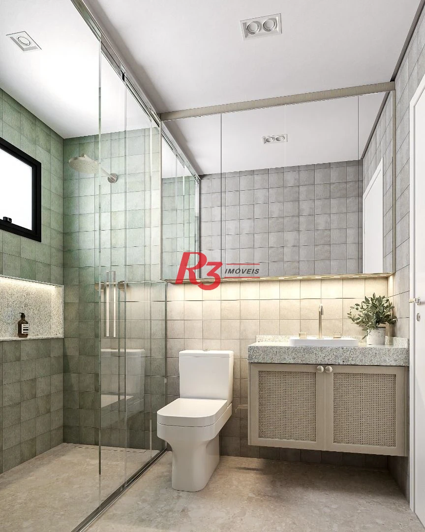 Apartamento com 2 dormitórios à venda, 106 m² por R$ 1.431.659,41 - Boqueirão - Santos/SP