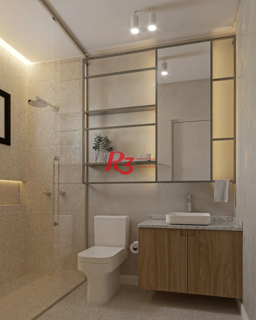 Apartamento à venda, 89 m² por R$ 1.427.618,54 - Boqueirão - Santos/SP