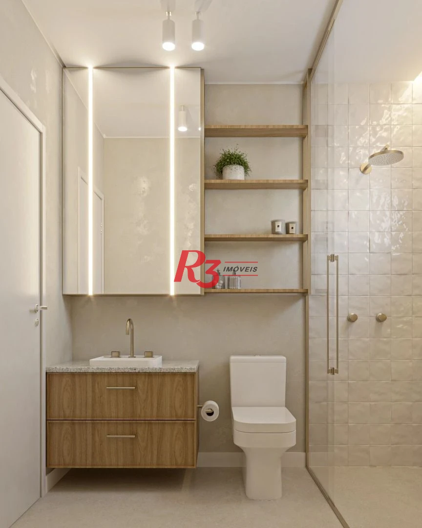 Apartamento à venda, 89 m² por R$ 1.427.618,54 - Boqueirão - Santos/SP