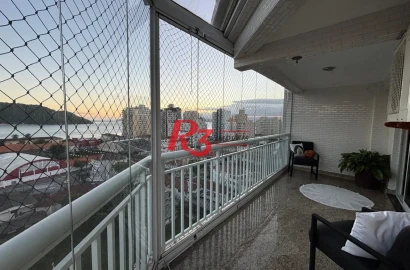 *ACEITA PERMUTA* Apartamento com 4 suítes com varanda e vista mar, 240 m² por R$ 2.200.000 - Ponta da Praia - Santos/SP