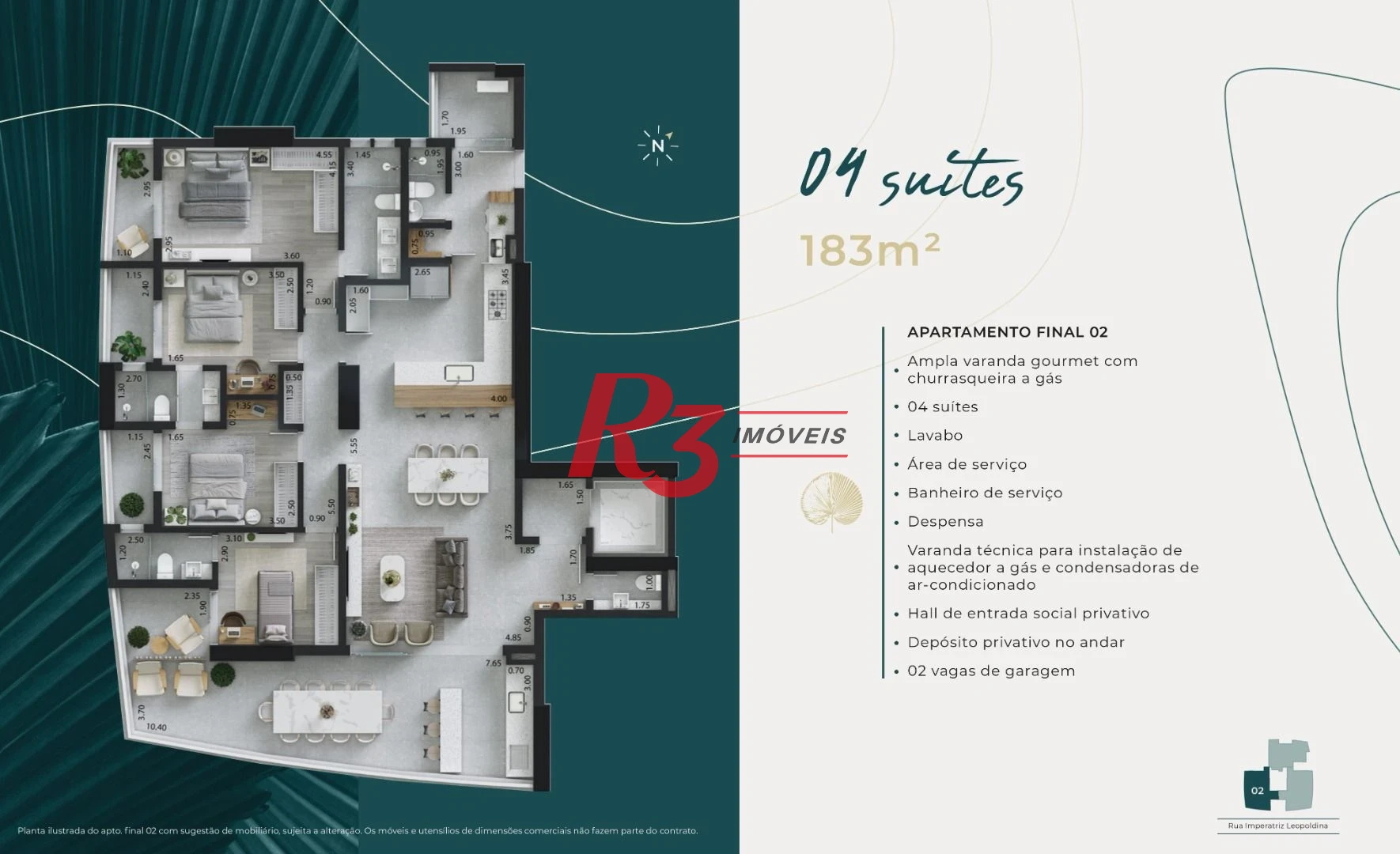 Apartamento à venda, 183 m² por R$ 2.408.936,86 - Ponta da Praia - Santos/SP