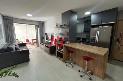 Apartamento com 2 dormitórios à venda, 88 m² por R$ 1.099.000,00 - Aparecida - Santos/SP