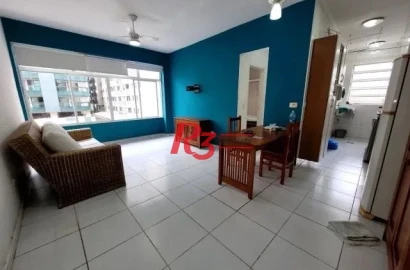 Apartamento com 1 dormitório à venda, 51 m² por R$ 380.000,00 - Pompéia - Santos/SP