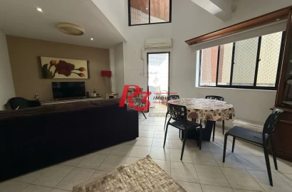 Apartamento Duplex com 1 dormitório à venda, 83 m² por R$ 480.000,00 - Ponta da Praia - Santos/SP