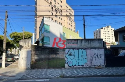 Terreno para alugar, 405 m² por R$ 15.000,00/mês - Aparecida - Santos/SP