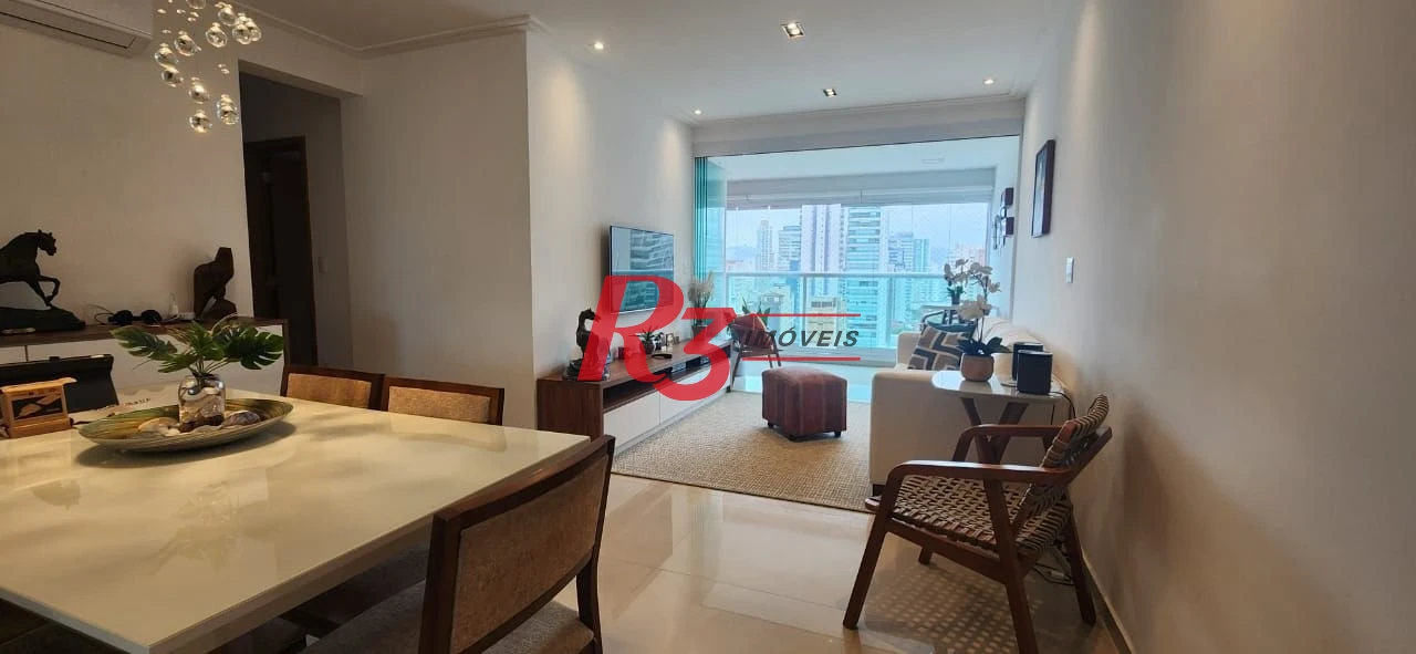 Apartamento com 2 dormitórios para alugar, 119 m² por R$ 13.455,00/mês - Embaré - Santos/SP