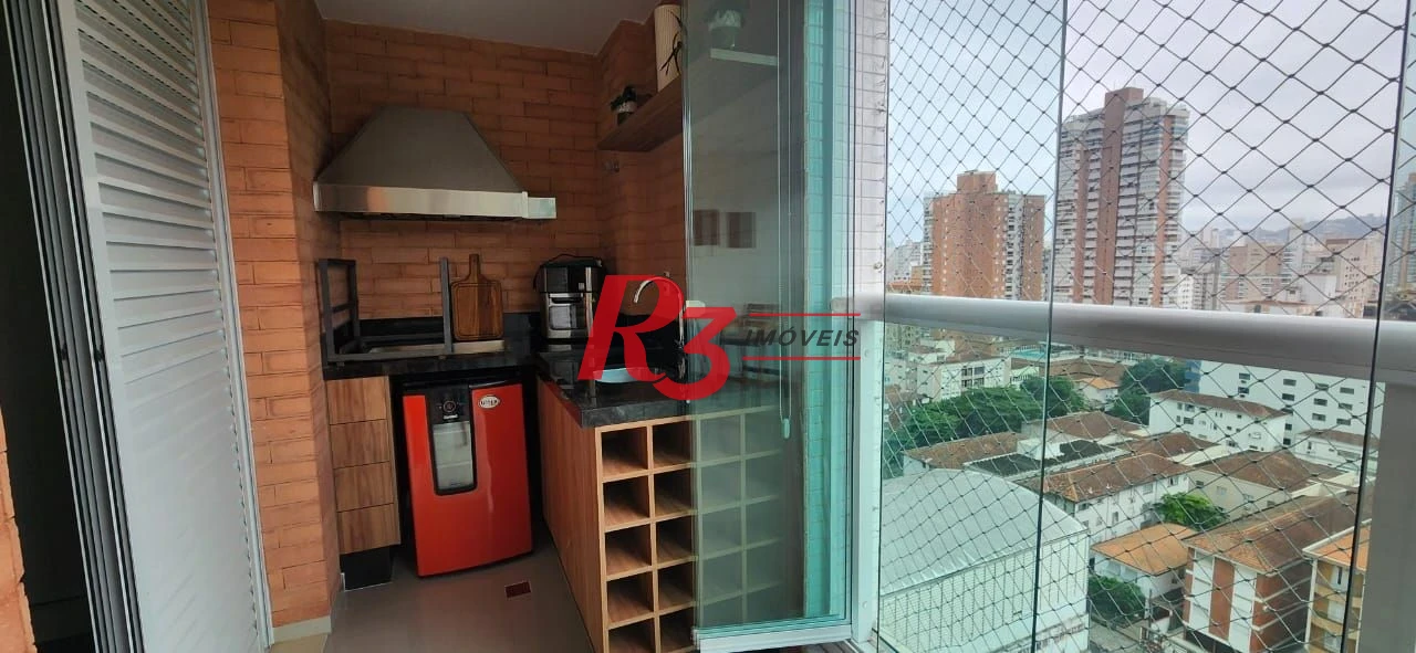 Apartamento com 2 dormitórios para alugar, 119 m² por R$ 13.455,00/mês - Embaré - Santos/SP