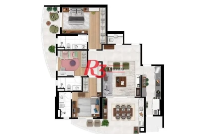 Apartamento com 2 dormitórios à venda, 113 m² por R$ 1.800.000,00 - Ponta da Praia - Santos/SP