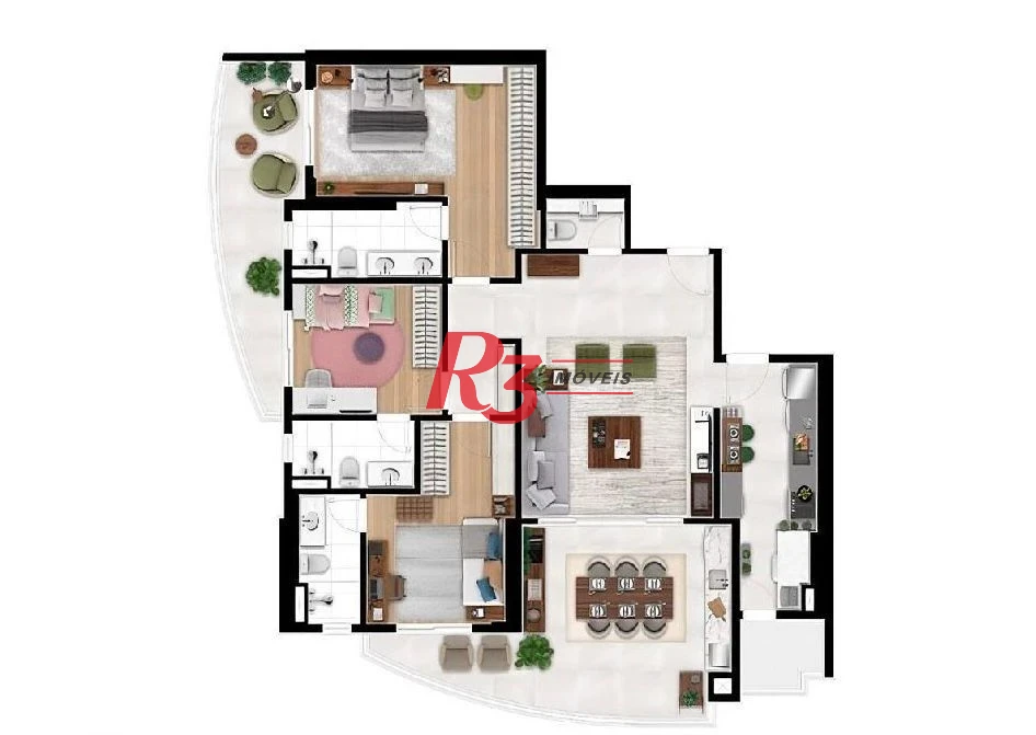 Apartamento com 2 dormitórios à venda, 113 m² por R$ 1.800.000,00 - Ponta da Praia - Santos/SP