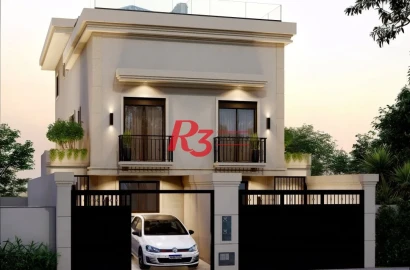 Casa com 3 dormitórios à venda, NOVA, 156 m² por R$ 1.800.000 - Boqueirão - Santos/SP