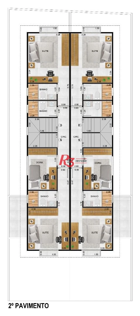 Casa com 3 dormitórios à venda, NOVA, 156 m² por R$ 1.800.000 - Boqueirão - Santos/SP