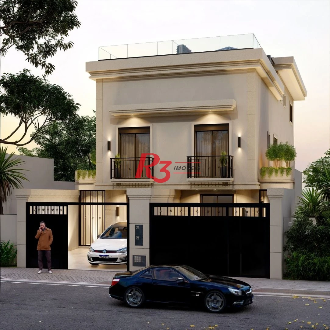 Casa com 3 dormitórios à venda, NOVA, 156 m² por R$ 1.800.000 - Boqueirão - Santos/SP
