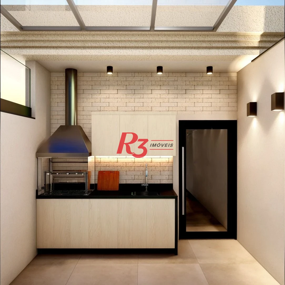 Casa com 3 dormitórios à venda, NOVA, 156 m² por R$ 1.800.000 - Boqueirão - Santos/SP