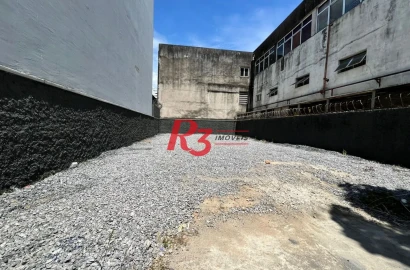 Terreno para alugar, 160 m² por R$ 10.572,79/mês - Macuco - Santos/SP