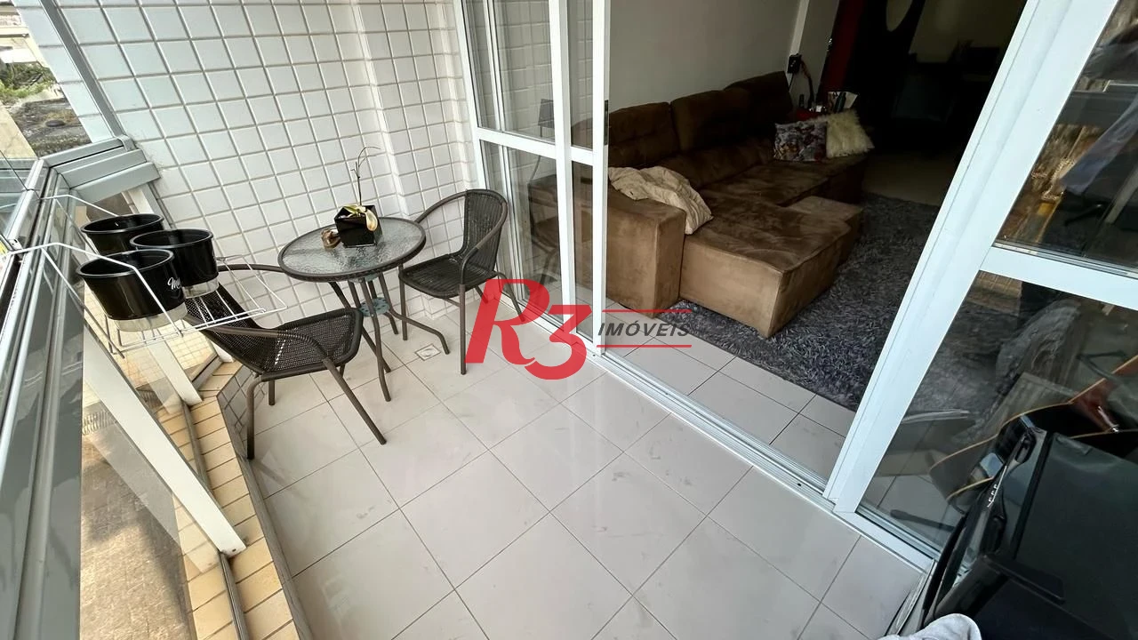 Apartamento com 2 dormitórios à venda, 90 m² por R$ 750.000,00 - Embaré - Santos/SP