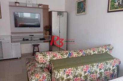 Kitnet, 36 m² - venda por R$ 330.000,00 ou aluguel por R$ 3.000,00/mês - Gonzaga - Santos/SP