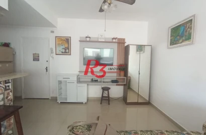 Kitnet, 36 m² - venda por R$ 330.000,00 ou aluguel por R$ 3.000,00/mês - Gonzaga - Santos/SP
