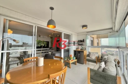 Apartamento com 3 dormitórios à venda, 111 m² por R$ 1.200.000,00 - Ponta da Praia - Santos/SP